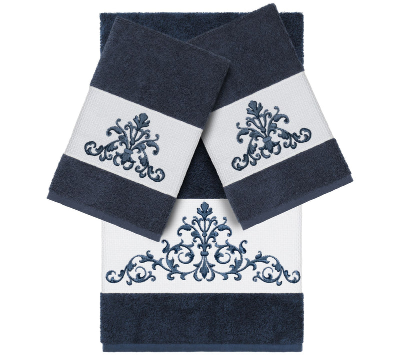 Linum Home Textiles Scarlet Embellished 3 PC Towel Set — View 9