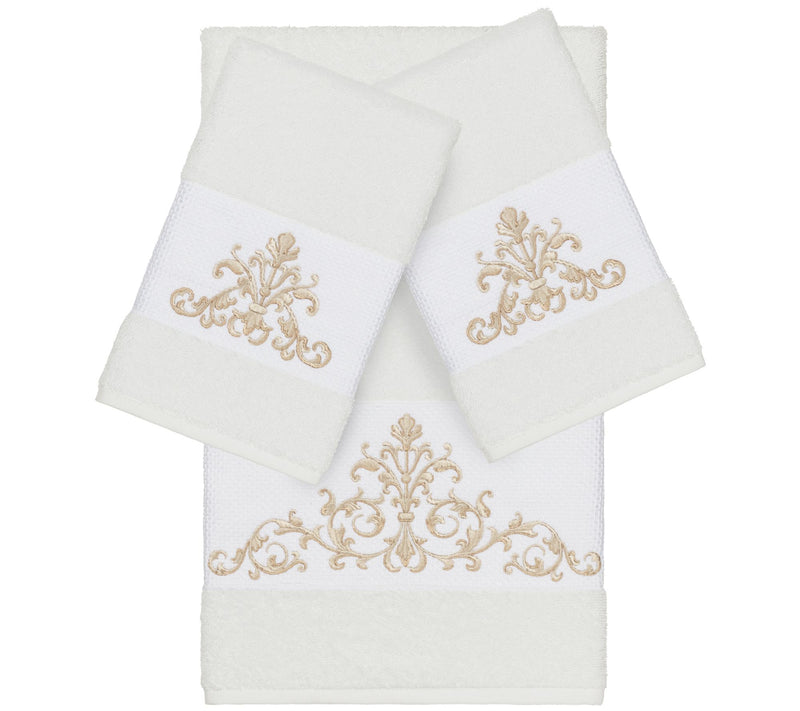Linum Home Textiles Scarlet Embellished 3 PC Towel Set — View 13