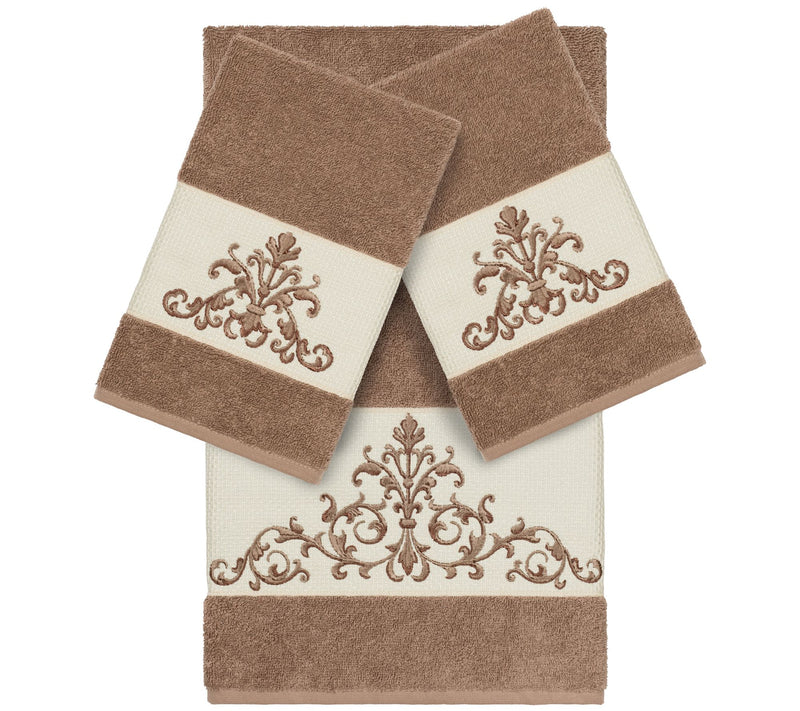 Linum Home Textiles Scarlet Embellished 3 PC Towel Set — View 7