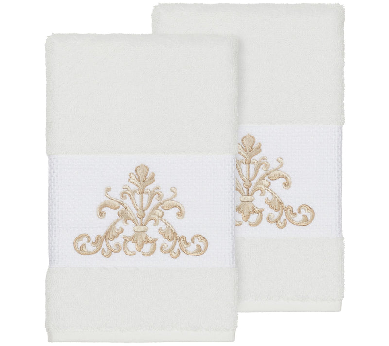 Linum Home Textiles Scarlet 2PC Embellished Hand Towel Set — View 13