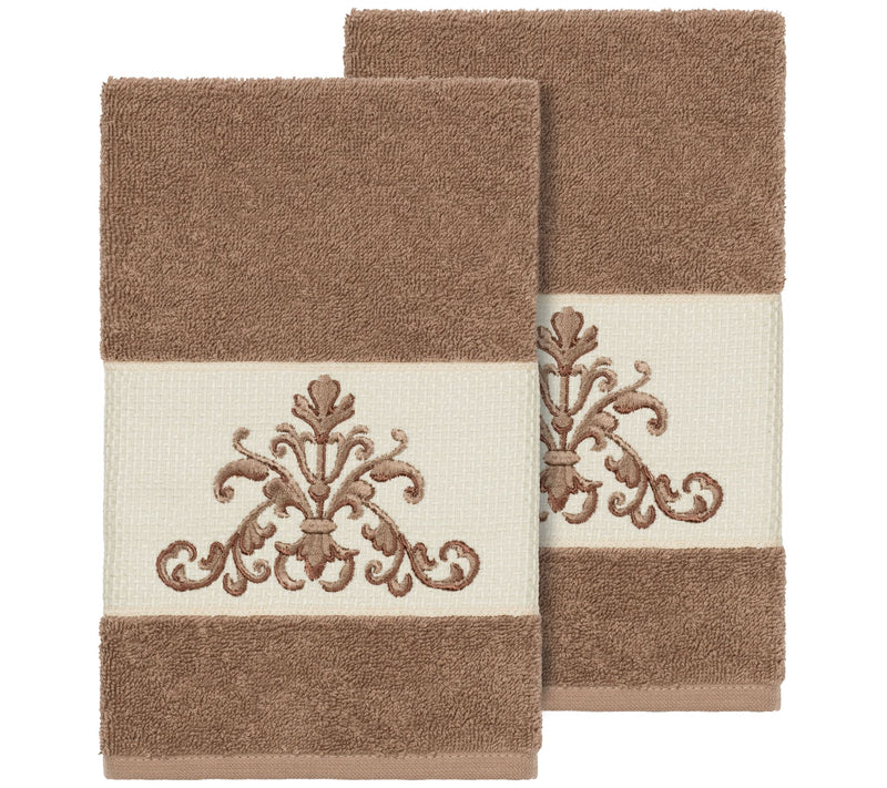 Linum Home Textiles Scarlet 2PC Embellished Hand Towel Set — View 7