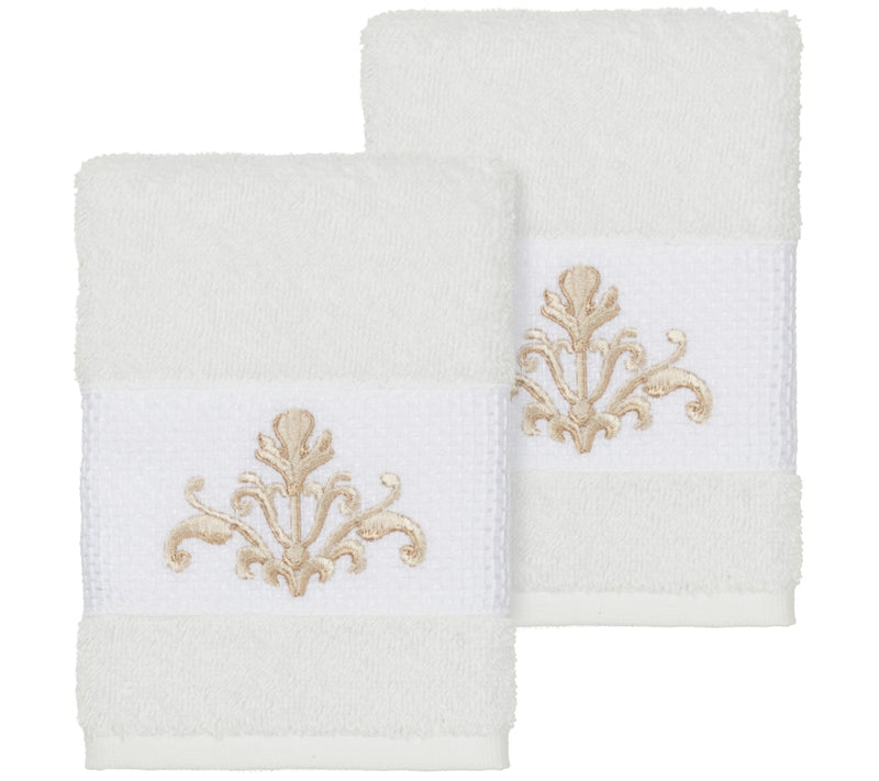Linum Home Textiles Scarlet 2PC Embellished Washcloth Set — View 13