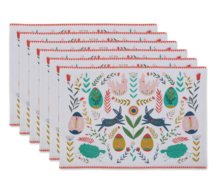 Design Imports Set of 6 Easter Folk Garden Placements