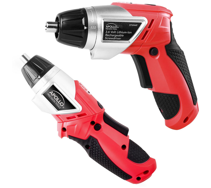Apollo 3.6V Li-Ion Cordless Screwdriver with 45-Pc Bit Set — View 6
