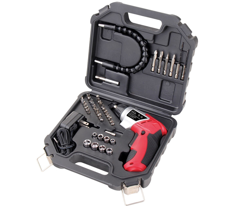 Apollo 3.6V Li-Ion Cordless Screwdriver with 45-Pc Bit Set — View 5