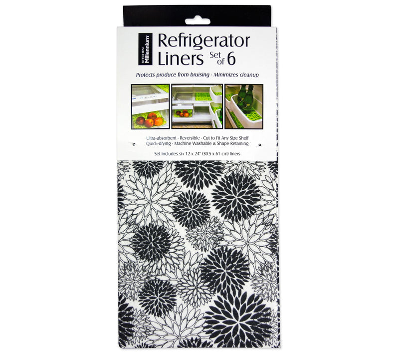 Design Imports Set of 6 Reversible Fridge Liners - Dahlia — View 5
