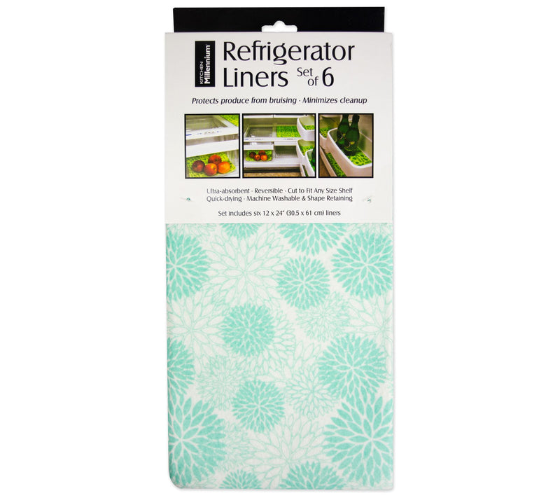 Design Imports Set of 6 Reversible Fridge Liners - Dahlia — Main view