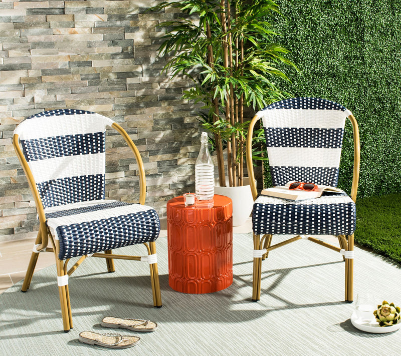 Sarita Striped French Bistro Side Chair by Safavieh — View 4