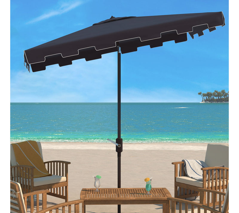 Zimmerman 6.5" x 10' Rectangular Market Umbrella by Safavieh — View 9