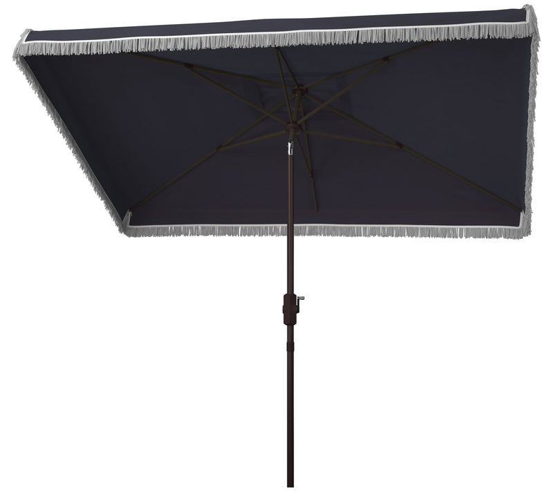 Milan Fringe 6.5" x 10' Rectangular Crank Umbrella by Safavie — View 6