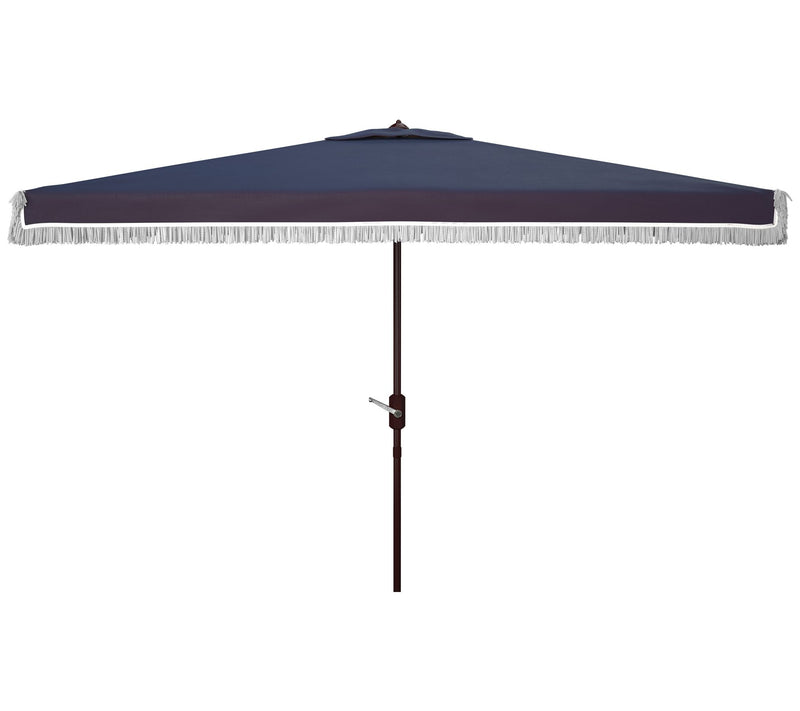 Milan Fringe 6.5" x 10' Rectangular Crank Umbrella by Safavie — View 3