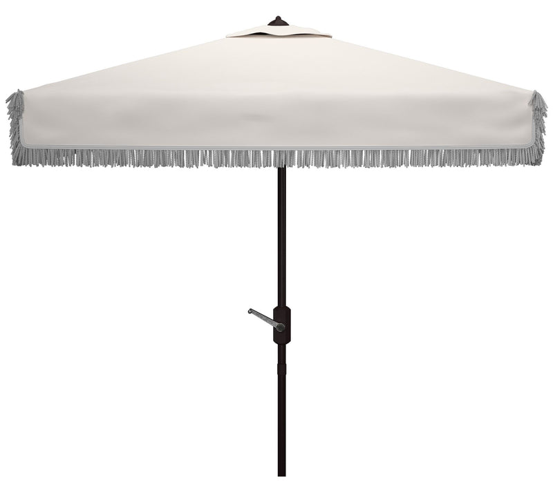 Milan Fringe 7.5' Square Crank Umbrella by Safavieh — View 5