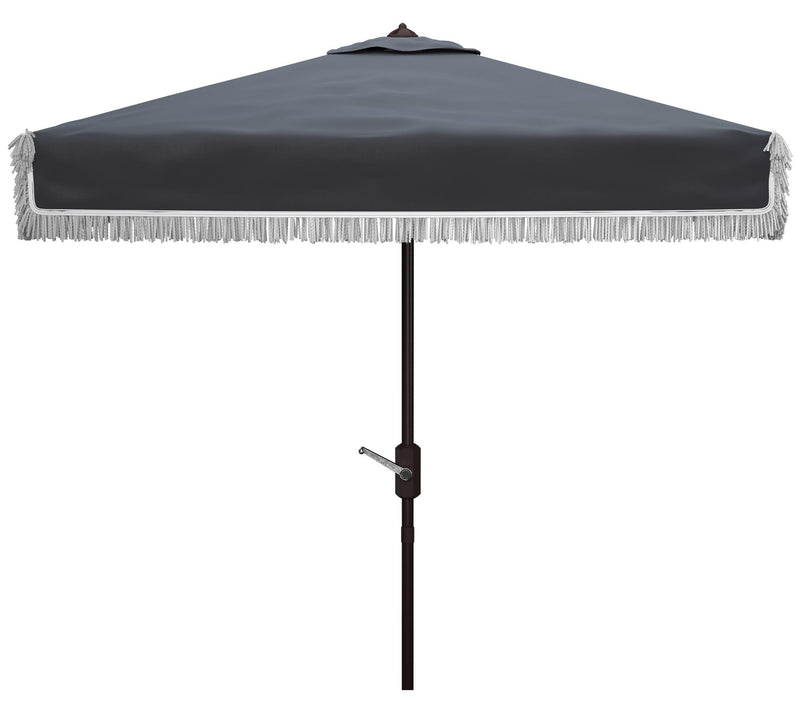 Milan Fringe 7.5' Square Crank Umbrella by Safavieh — View 3