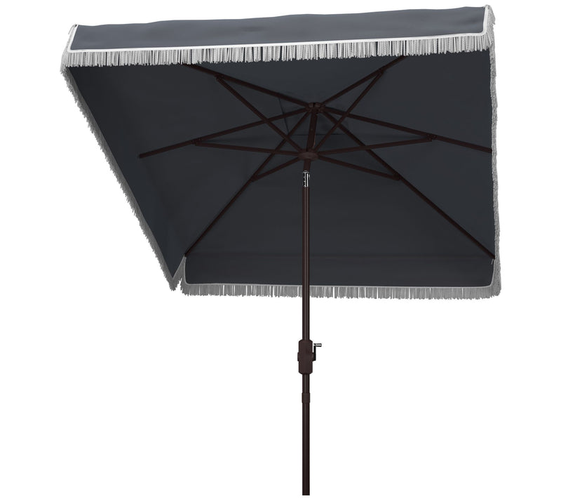 Milan Fringe 7.5' Square Crank Umbrella by Safavieh — View 6