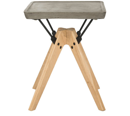 Marcio Indoor/Outdoor Modern Concrete Side Table by Safavieh
