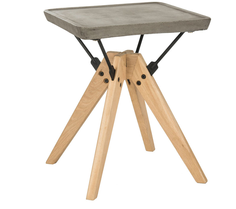 Marcio Indoor/Outdoor Modern Concrete Side Table by Safavieh — View 2