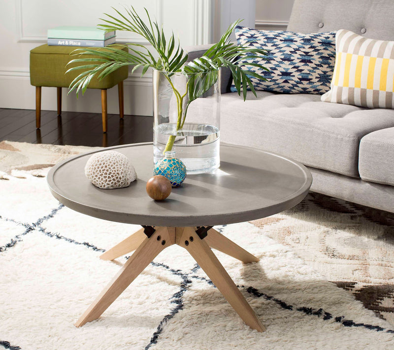 Bryson Indoor/Outdoor Modern Concrete Coffee Table by Safavieh — View 4