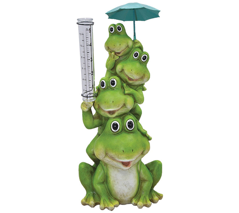 Resin Frog Rain Gauge by Santa's Workshop — Main view