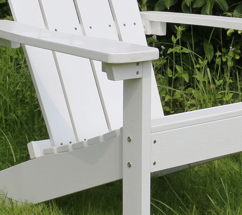 Northbeam Lakeside Faux Wood Adirondack Chair -White — View 6