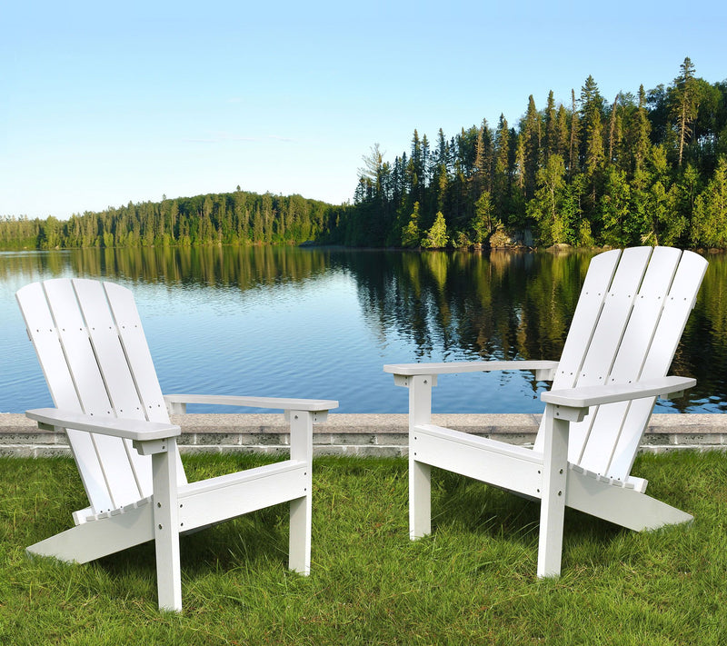 Northbeam Lakeside Faux Wood Adirondack Chair -White — View 7