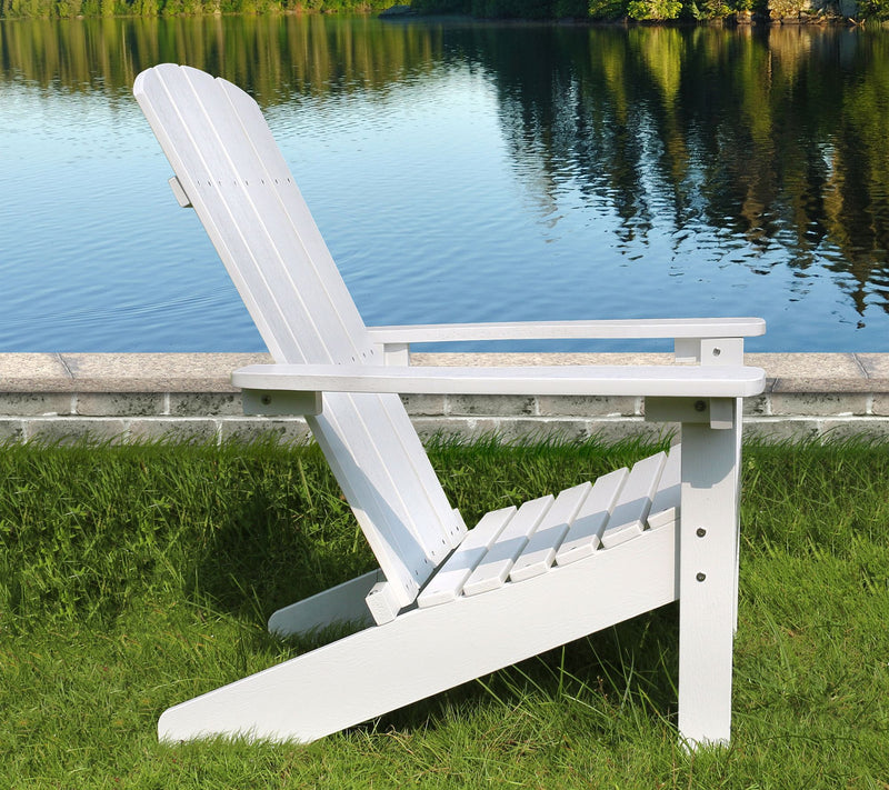 Northbeam Lakeside Faux Wood Adirondack Chair -White — View 5