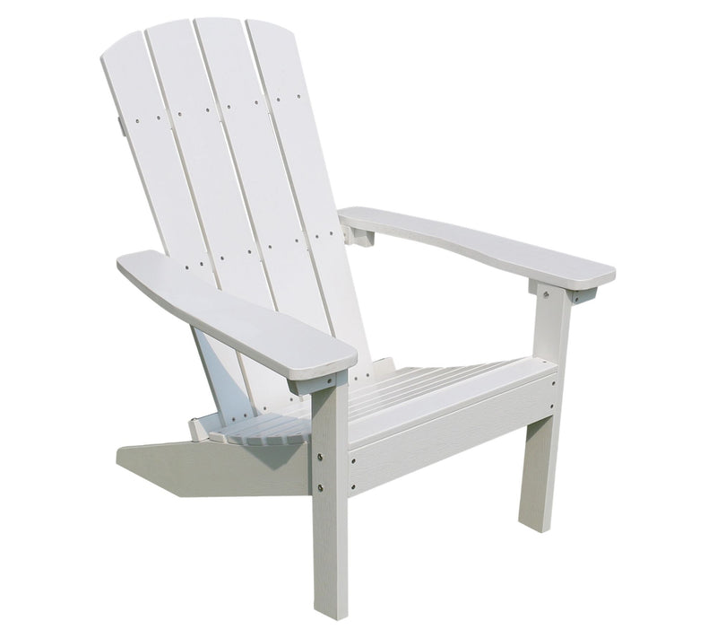 Northbeam Lakeside Faux Wood Adirondack Chair -White — Main view
