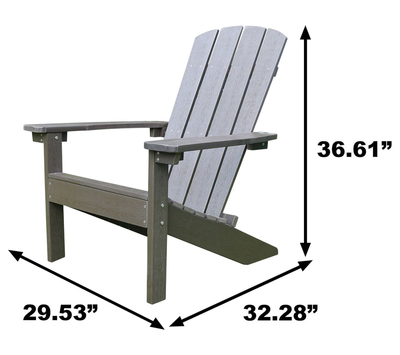 Northbeam Lakeside Faux Wood Adirondack Chair -Espresso — View 8