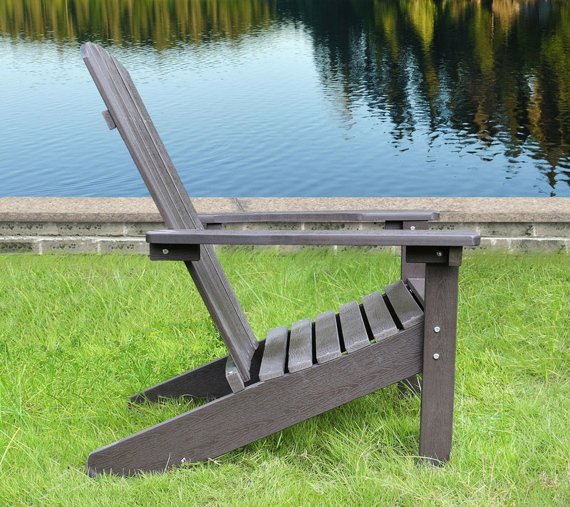 Northbeam Lakeside Faux Wood Adirondack Chair -Espresso — View 5