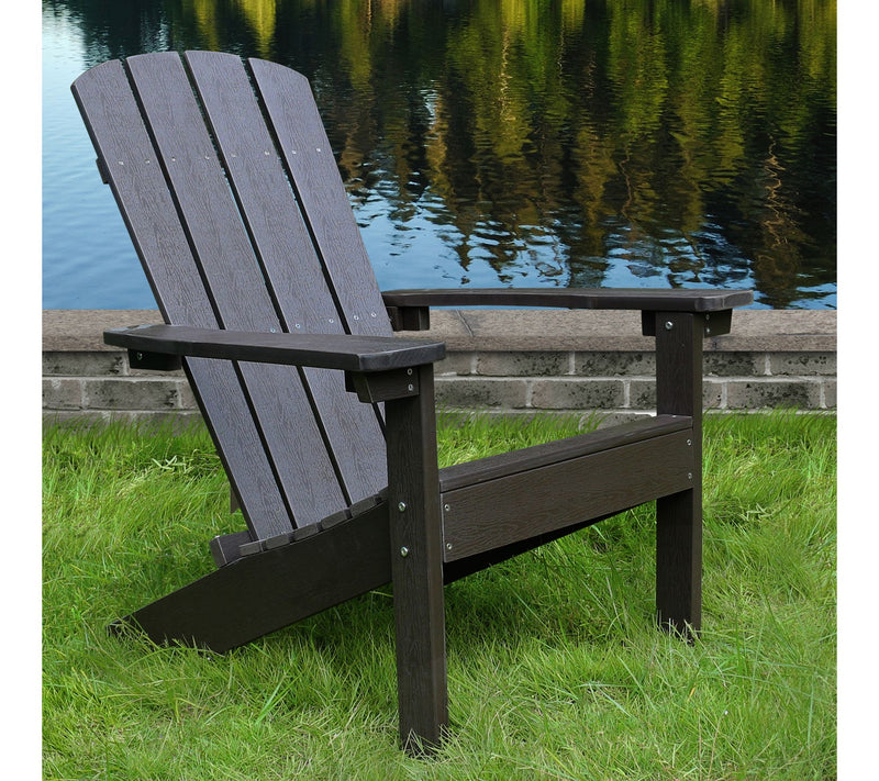 Northbeam Lakeside Faux Wood Adirondack Chair -Espresso — View 2