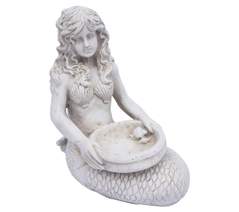Cold Cast Mermaid Birdbath by Santa's Workshop — Main view