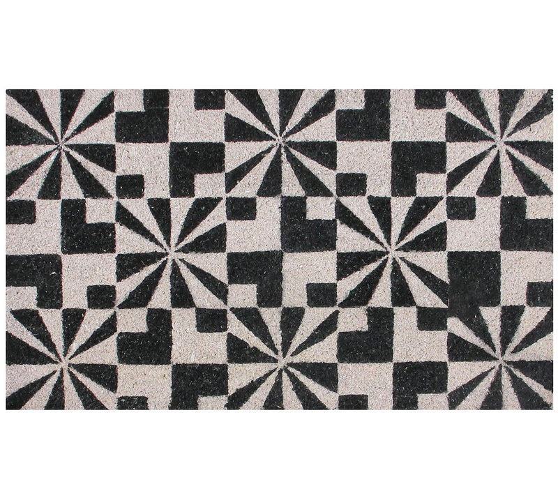 Northlight Abstract Pink Outdoor Rectangular Door Mat — Main view