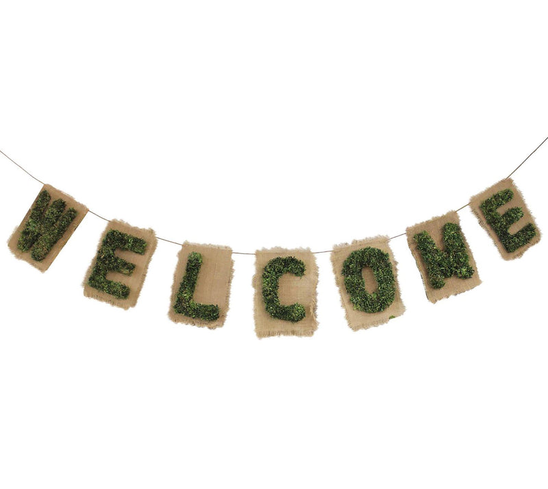 Northlight Cozy Twine "Welcome" Hanging Wall Decoration — Main view
