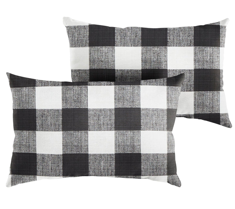 Set of 2 Indoor/Outdoor Buffalo Plaid Lumbar Pillows — View 3