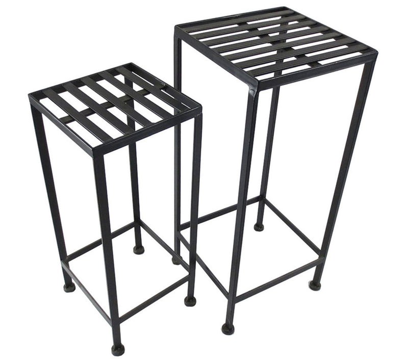 Black Iron Plant Stands, Two Nested by Santa'sWorkshop — Main view