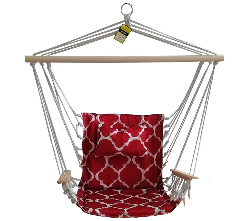 Hanging Hammock Chair with Wooden Armrests — View 19
