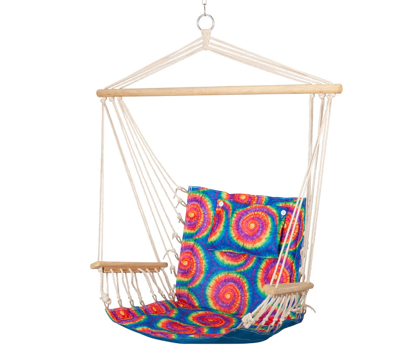 Hanging Hammock Chair with Wooden Armrests — View 31