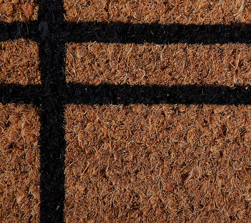 Design Imports Black Farmhouse Plaid Doormat — View 2