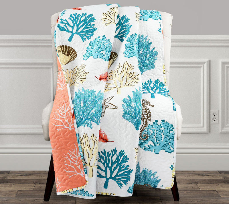 Coastal Reef Feather Throw by Lush Decor — Main view