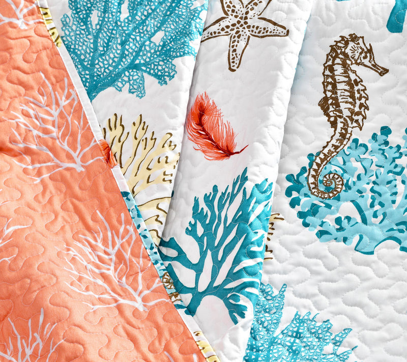Coastal Reef Feather Throw by Lush Decor — View 4