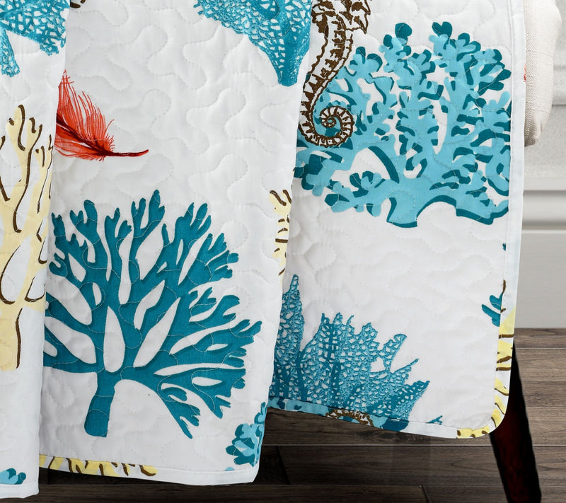 Coastal Reef Feather Throw by Lush Decor — View 5