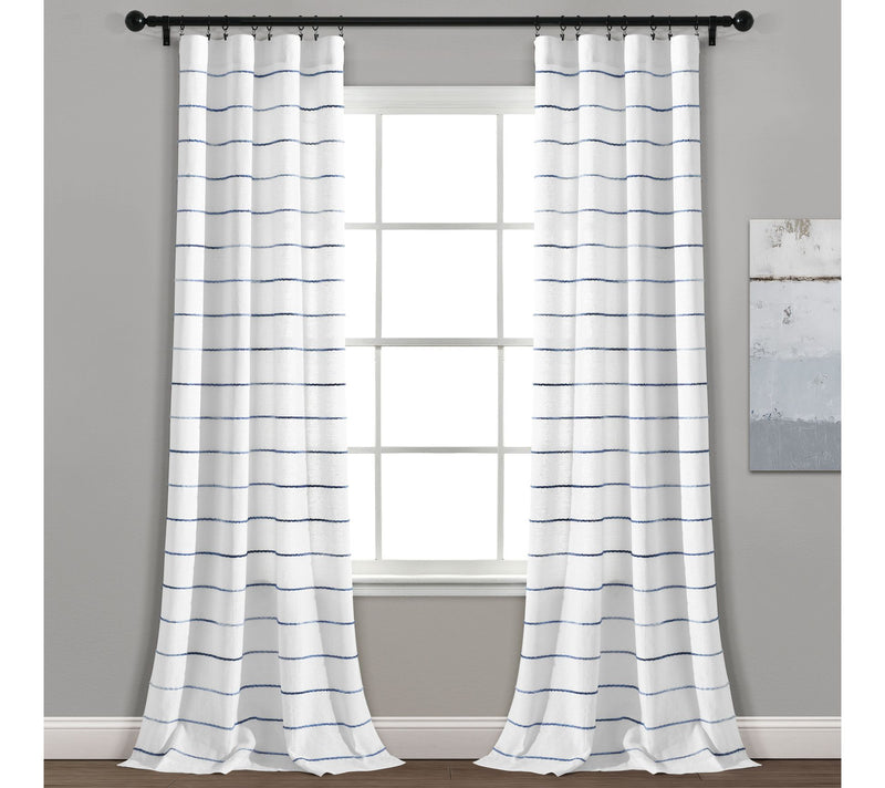 Ombre Stripe Yarn Dyed Cotton Window Panels byush Decor — View 5