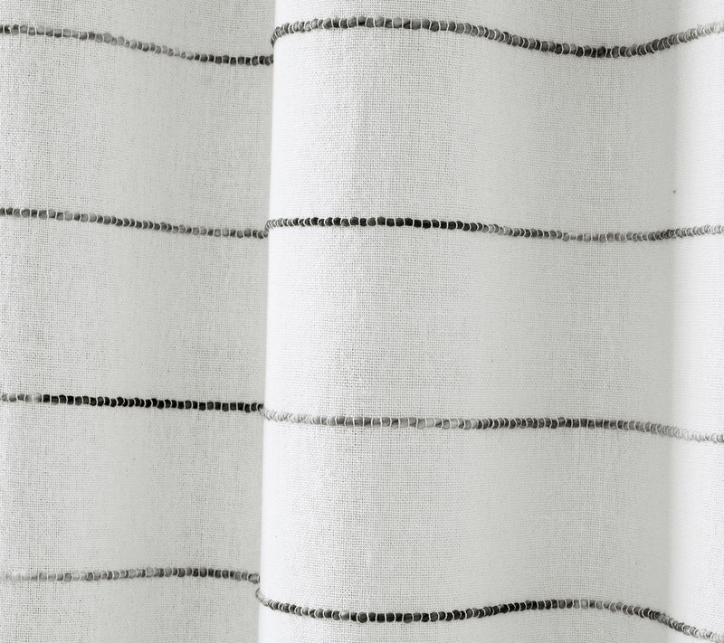 Ombre Stripe Yarn Dyed Cotton Window Panels byush Decor — View 10