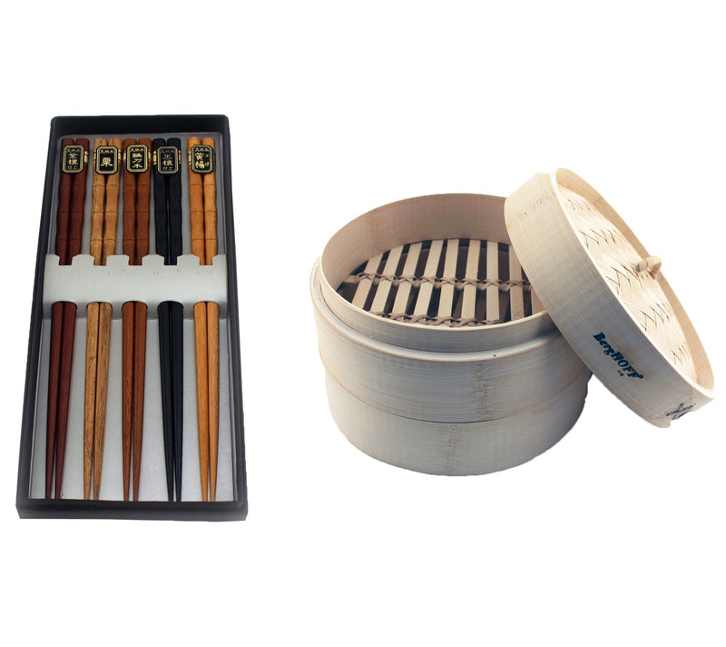 BergHOFF Bamboo 11-Piece Steamer Set w/ Steamer& Chopsticks — Main view