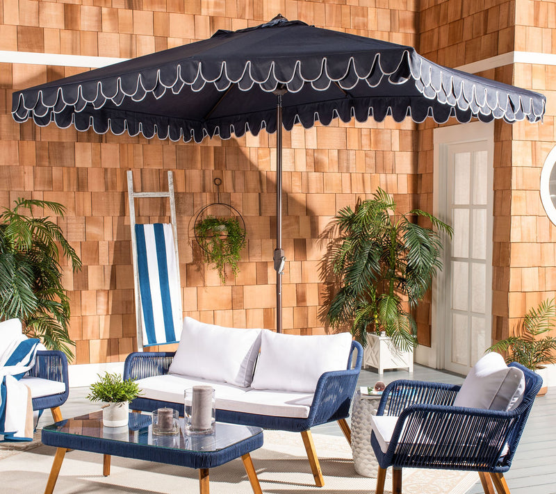 Elegant Valance 6.5' x 10' Rectangle Umbrella by Safavieh — View 9