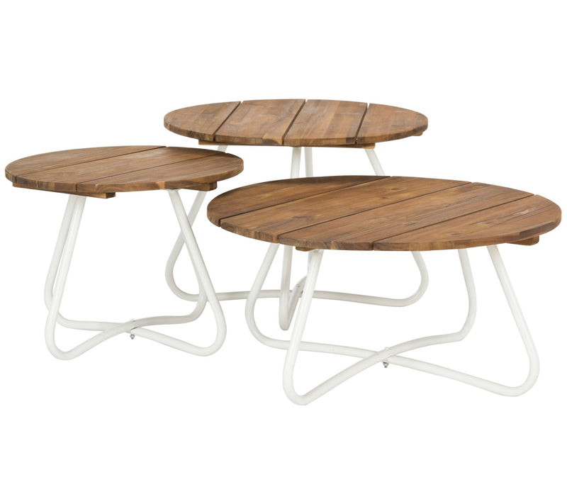 Henderson 3-Piece Wood Top Coffee Table by Safavieh — View 3