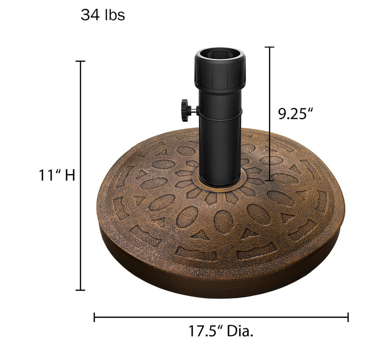 Pure Garden 34-lb Decorative Round Patio Umbrella Base — View 3