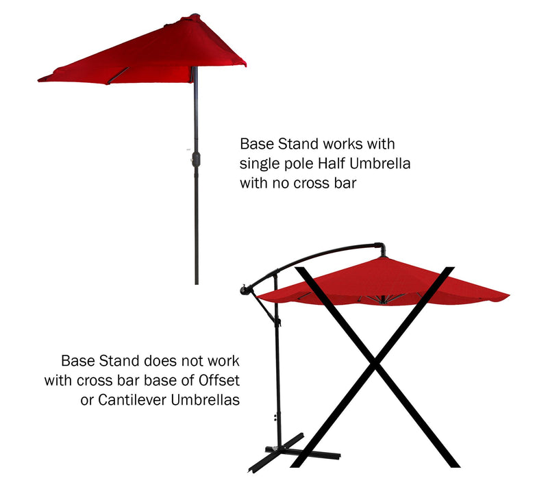 Pure Garden 34-lb Half-Moon Umbrella Base — View 5