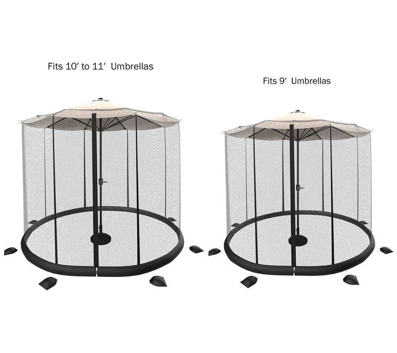 Pure Garden Patio Umbrella Mosquito Net - For 10-11' Umbrellas — View 8