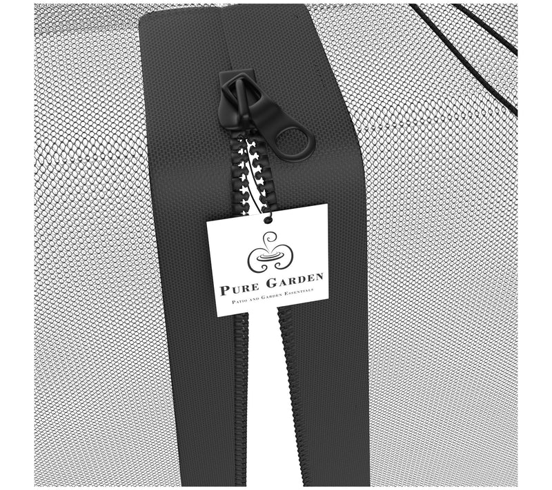Pure Garden Patio Umbrella Mosquito Net - For 10-11' Umbrellas — View 7
