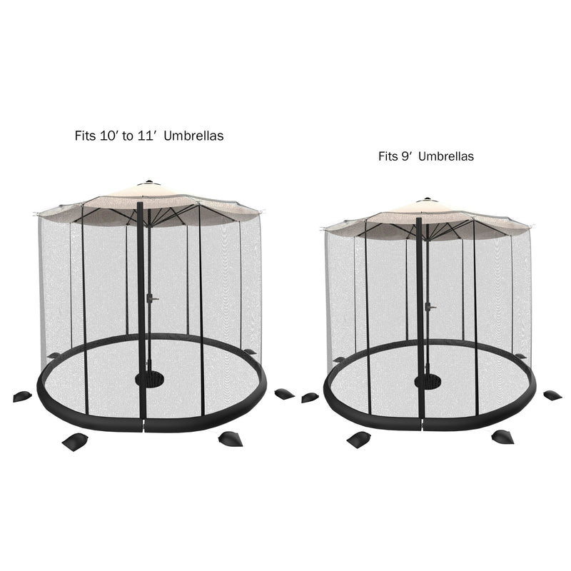 Pure Garden Patio Umbrella Mosquito Net - For 9' Umbrellas — View 8